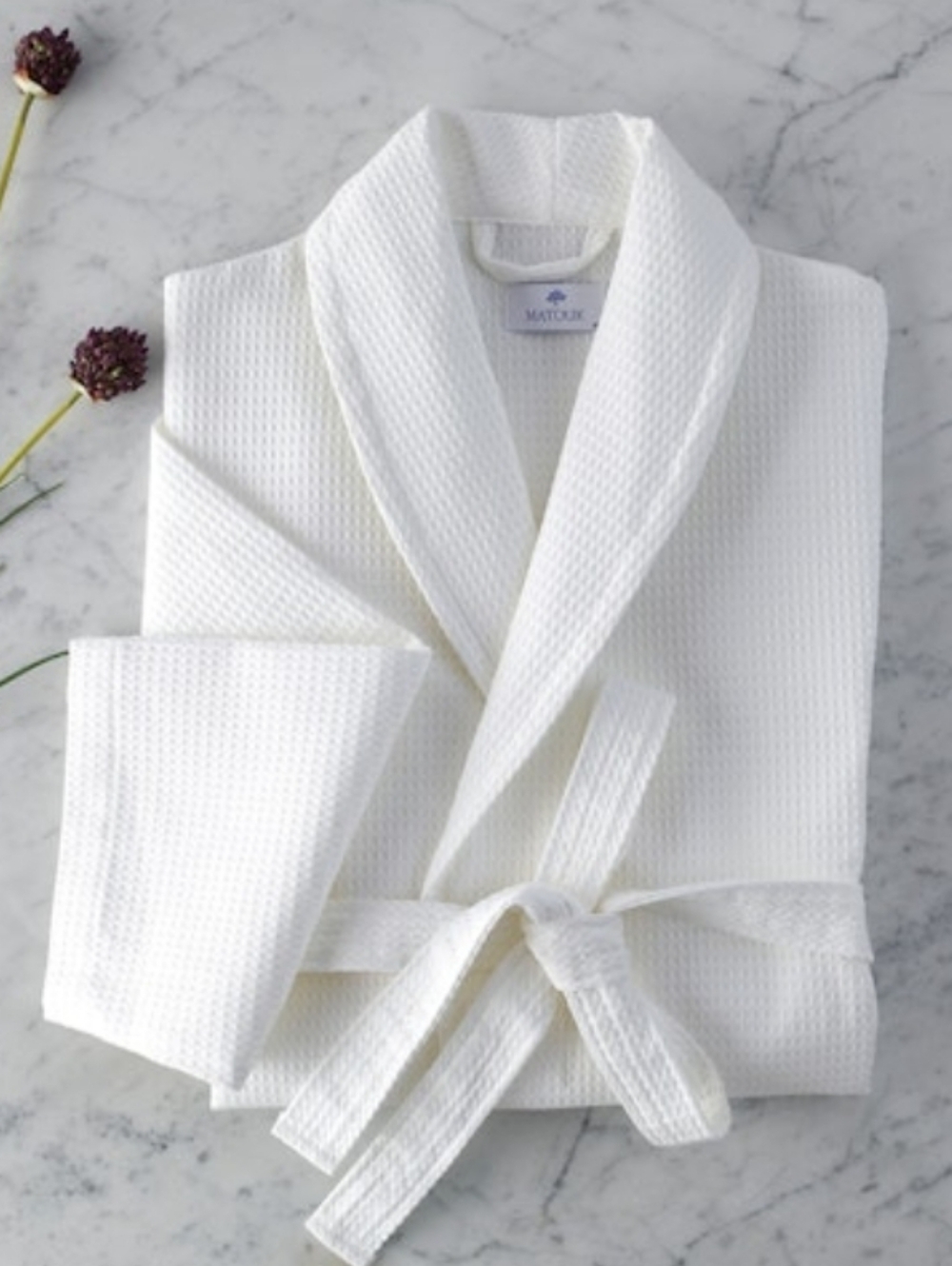 Matouk Waffle Robe White Size Medium/ Large